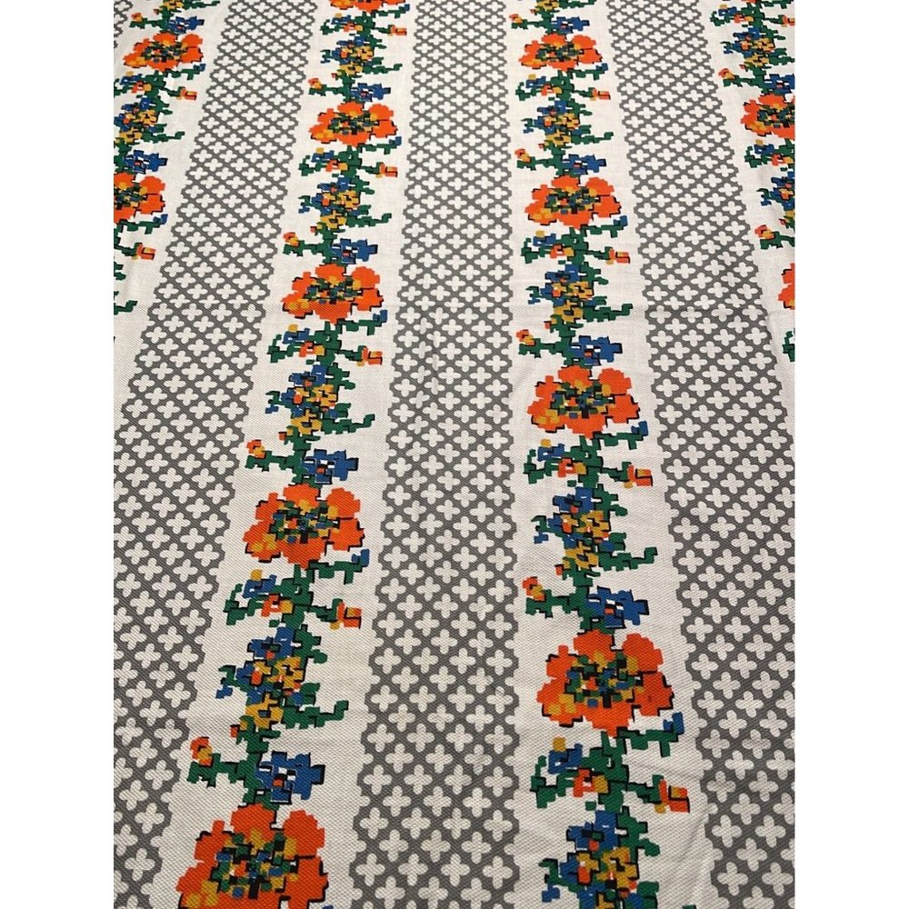 Vintage Retro Flower Fabric Clarion Textile Corp.